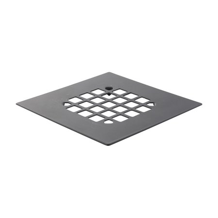 DANCO 4-1/4 in. Matte Black Square Stainless Steel Drain Cover 9D00011047